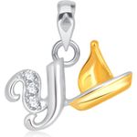 Buy Srikara Alloy Gold Plated CZ/AD Initial Letter Y Fashion Jewellery Pendant Chain - SKP1594G - Purplle