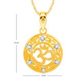 Buy Srikara Alloy Gold Plated CZ / AD Om Fashion Jewellery Pendant with Chain - SKP2442G - Purplle