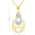 Buy Srikara Alloy Gold Plated CZ / AD Dazzling Fashion Jewellery Pendant with Chain - SKP2644G - Purplle
