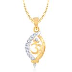 Buy Srikara Alloy Gold Plated CZ / AD Fashion Jewellery Pendant with Chain - SKP1029G - Purplle