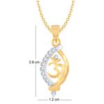 Buy Srikara Alloy Gold Plated CZ / AD Fashion Jewellery Pendant with Chain - SKP1029G - Purplle