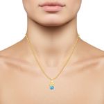 Buy Srikara Alloy Couple Heart Aqua Solitaire Fashion Jewellery Pendant with Chain - SKP2885G - Purplle