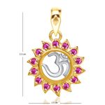 Buy Srikara Alloy Gold Plated CZ / AD Om Shakti Fashion Jewellery Pendant with Chain - SKP1489G - Purplle