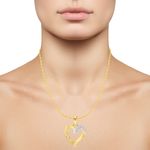 Buy Srikara Alloy Gold Plated CZ / AD Love Heart Fashion Jewelry Pendant with Chain - SKP2776G - Purplle