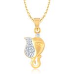Buy Srikara Alloy Gold Plated CZ / AD Fashion Jewellery Pendant with Chain - SKP1005G - Purplle