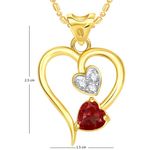 Buy Srikara Alloy Gold Plated CZ/AD Twice Heart Valentine Fashion Jewelry Pendant - SKP1784G - Purplle
