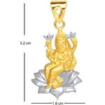 Buy Srikara Alloy Gold Plated CZ/AD Goddess Saraswati Fashion Jewelry Pendant Chain - SKP1438G - Purplle