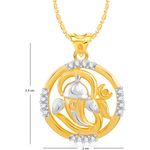 Buy Srikara Alloy Gold Plated CZ/AD Ganesha Om Fashion Jewellery Pendant Chain - SKP2455G - Purplle