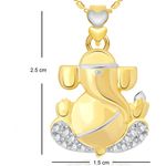 Buy Srikara Alloy Gold Plated CZ/AD Buddhividhata Fashion Jewelry Pendant with Chain - SKP2042G - Purplle