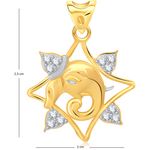 Buy Srikara Alloy Gold Plated CZ / AD Gajkarna Fashion Jewellery Pendant with Chain - SKP1503G - Purplle