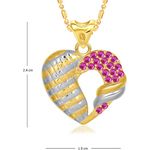Buy Srikara Alloy Gold Plated CZ/AD Vintage Heart Fashion Jewelry Pendant with Chain - SKP1471G - Purplle