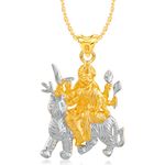 Buy Srikara Alloy Gold Plated CZ / AD Ambe Maa Fashion Jewellery Pendant with Chain - SKP2768G - Purplle