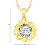 Buy Srikara Alloy Gold Plated CZ/AD Single Stone Solitaire Fashion Jewelry Pendant - SKP2474G - Purplle