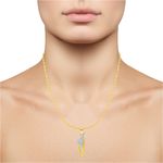 Buy Srikara Alloy Gold Plated CZ/AD Well Crafted Fashion Jewelry Pendant with Chain - SKP2711G - Purplle