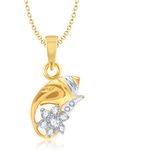 Buy Srikara Alloy Gold Plated CZ / AD Fashion Jewellery Pendant with Chain - SKP1027G - Purplle