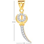 Buy Srikara Alloy Gold Plated CZ / AD Holy Khanda Fashion Jewelry Pendant with Chain - SKP1521G - Purplle