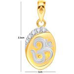 Buy Srikara Alloy Gold Plated CZ / AD Om Fashion Jewellery Pendant with Chain - SKP1556G - Purplle
