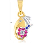 Buy Srikara Alloy Gold Plated CZ / AD Bhimaya Fashion Jewellery Pendant with Chain - SKP1488G - Purplle