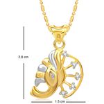 Buy Srikara Alloy Gold Plated CZ/AD Buddhividhata Fashion Jewelry Pendant with Chain - SKP1402G - Purplle