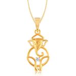 Buy Srikara Alloy Gold Plated CZ / AD Fashion Jewellery Pendant with Chain - SKP1025G - Purplle