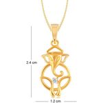 Buy Srikara Alloy Gold Plated CZ / AD Fashion Jewellery Pendant with Chain - SKP1025G - Purplle