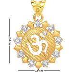 Buy Srikara Alloy Gold Plated CZ / AD Om Fashion Jewellery Pendant with Chain - SKP1451G - Purplle