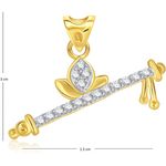 Buy Srikara Alloy Gold Plated CZ / AD Divine Bansuri Fashion Jewellery Pendant Chain - SKP1891G - Purplle