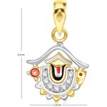 Buy Srikara Alloy Gold Plated CZ/AD Divine Balaji Fashion Jewelry Pendant with Chain - SKP1918G - Purplle