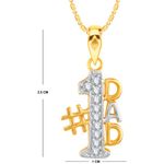 Buy Srikara Alloy Gold Plated CZ / AD Dad Fashion Jewellery Pendant with Chain - SKP2389G - Purplle