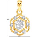 Buy Srikara Alloy Gold Plated CZ / AD Om Fashion Jewellery Pendant with Chain - SKP1553G - Purplle