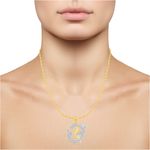 Buy Srikara Alloy Gold Plated CZ / AD Om Fashion Jewellery Pendant with Chain - SKP2766G - Purplle