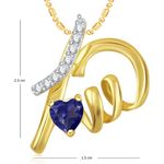 Buy Srikara Alloy Gold Plated CZ/AD Well Crafted Heart Fashion Jewelry Pendant Chain - SKP1877G - Purplle