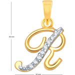 Buy Srikara Alloy Gold Plated CZ / AD Letter R Fashion Jewellery Pendant with Chain - SKP1111GA - Purplle