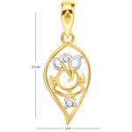 Buy Srikara Alloy Gold Plated CZ / AD Rudrapriya Fashion Jewelry Pendant with Chain - SKP1897G - Purplle