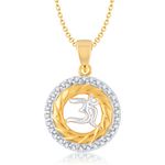 Buy Srikara Alloy Gold Plated CZ / AD Fashion Jewellery Pendant with Chain - SKP1014G - Purplle