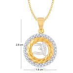 Buy Srikara Alloy Gold Plated CZ / AD Fashion Jewellery Pendant with Chain - SKP1014G - Purplle