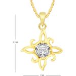 Buy Srikara Alloy Gold Plated CZ/AD Flower Solitaire Fashion Jewellery Pendant Chain - SKP2465G - Purplle