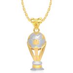 Buy Srikara Alloy Gold Plated CZ/AD World Cup Trophy Fashion Jewellery Pendant Chain - SKP1349G - Purplle