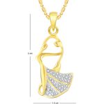 Buy Srikara Alloy Gold Plated CZ / AD Fashion Jewellery Pendant with Chain - SKP2531G - Purplle