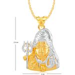 Buy Srikara Alloy Gold Plated CZ / AD Shiva Fashion Jewellery Pendant with Chain - SKP2456G - Purplle