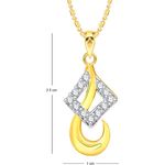 Buy Srikara Alloy Gold Plated CZ / AD Square Fashion Jewellery Pendant with Chain - SKP2578G - Purplle