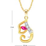 Buy Srikara Alloy Gold Plated CZ/AD Initial Letter I Ganesh Fashion Jewelry Pendant - SKP2244G - Purplle