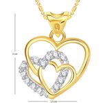 Buy Srikara Alloy Gold Plated CZ/AD Three Heart Valentine Fashion Jewelry Pendant - SKP1771G - Purplle
