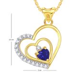 Buy Srikara Alloy Gold Plated AD Interlocked Heart Valentine Fashion Jewelry Pendant - SKP1690G - Purplle