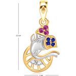 Buy Srikara Alloy Gold Plated CZ / AD Vinayaka Fashion Jewellery Pendant with Chain - SKP1491G - Purplle