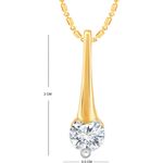 Buy Srikara Alloy Gold Plated CZ / AD Single Drop Fashion Jewelry Pendant with Chain - SKP2393G - Purplle