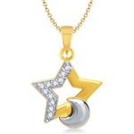 Buy Srikara Alloy Gold Plated CZ/AD Wishing Star Fashion Jewelry Pendant with Chain - SKP1271G - Purplle