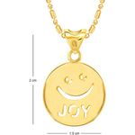 Buy Srikara Alloy Gold Plated CZ/AD Beinng Humann Joy Fashion Jewelry Pendant Chain - SKP2226G - Purplle