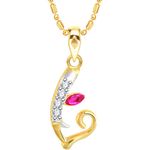 Buy Srikara Alloy Gold Plated CZ Ganesh Initial Letter "L" Fashion Jewellery Pendant - SKP2247G - Purplle