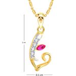 Buy Srikara Alloy Gold Plated CZ Ganesh Initial Letter "L" Fashion Jewellery Pendant - SKP2247G - Purplle